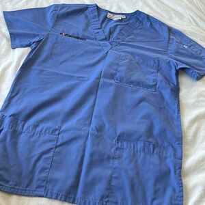 Meridian scrub top with logo